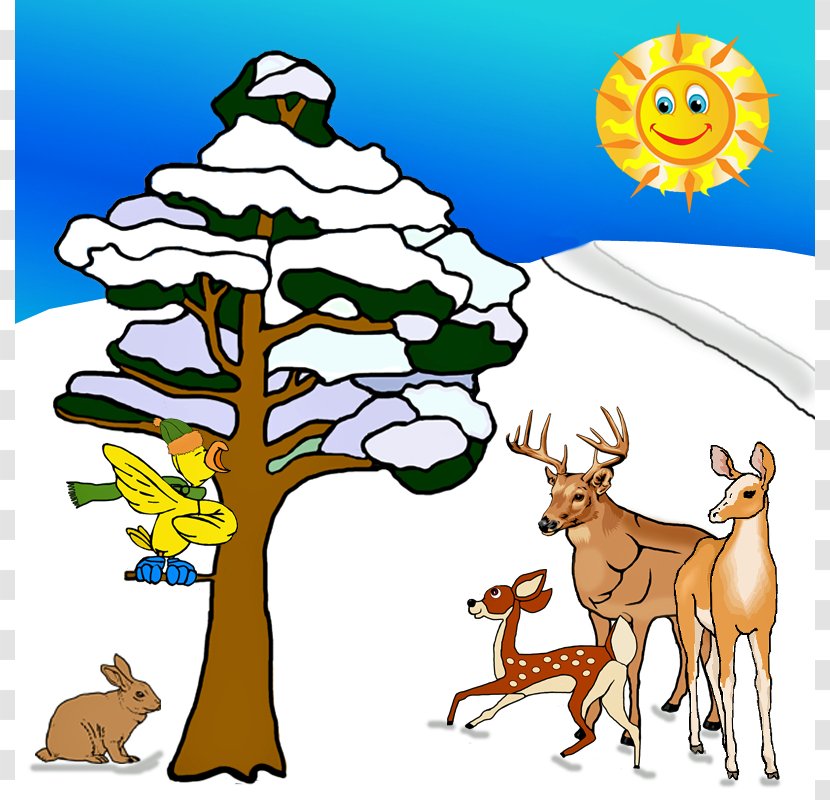 Reindeer Winter Clip Art - Tree - Images Transparent PNG
