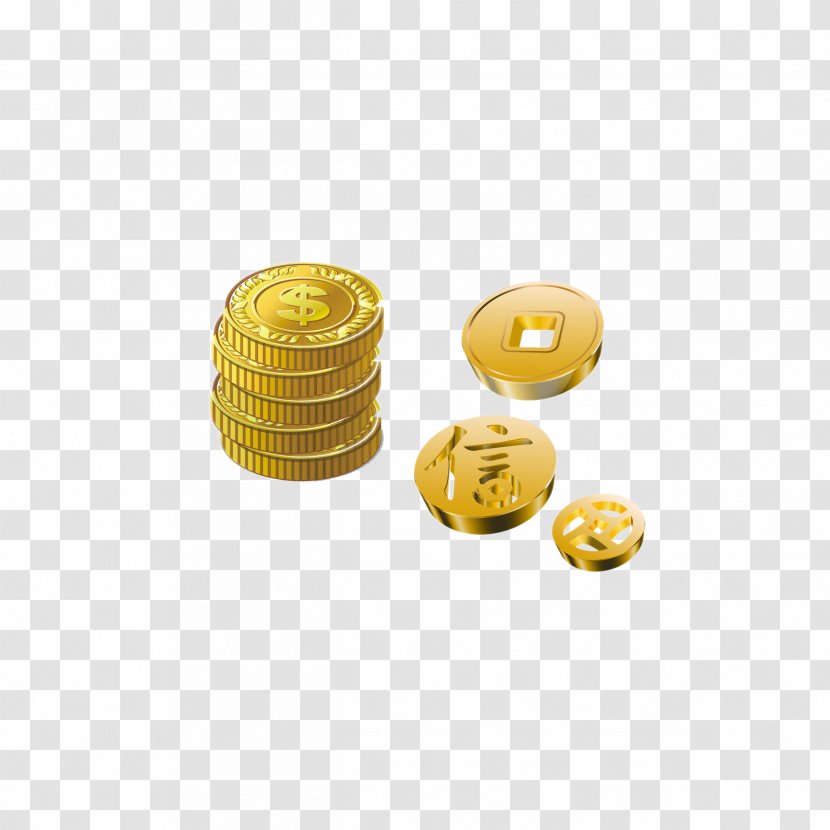 Gold Coin Mining - Metal - Free Digging Transparent PNG