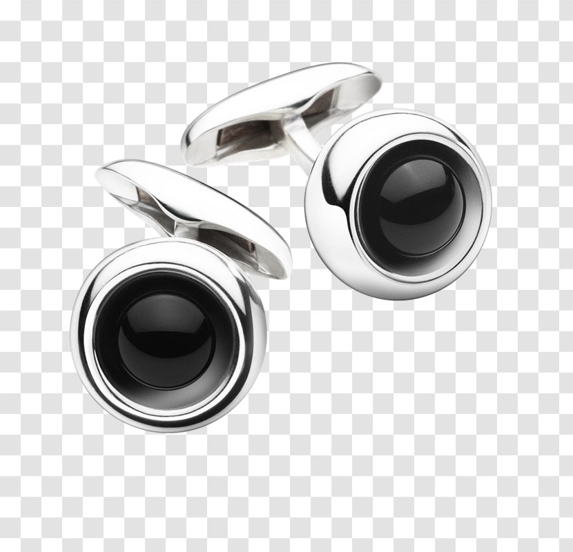Cufflink Sterling Silver Onyx Jewellery - Earrings - Georg Jensen Transparent PNG