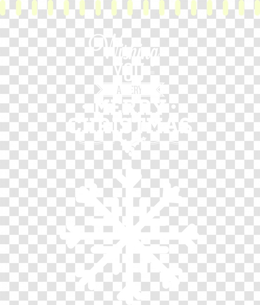 White Textile Black Pattern - Christmas Snowflake Poster Transparent PNG