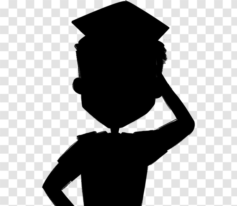 Black & White - Graduation - M Human Behavior Clip Art Silhouette Transparent PNG