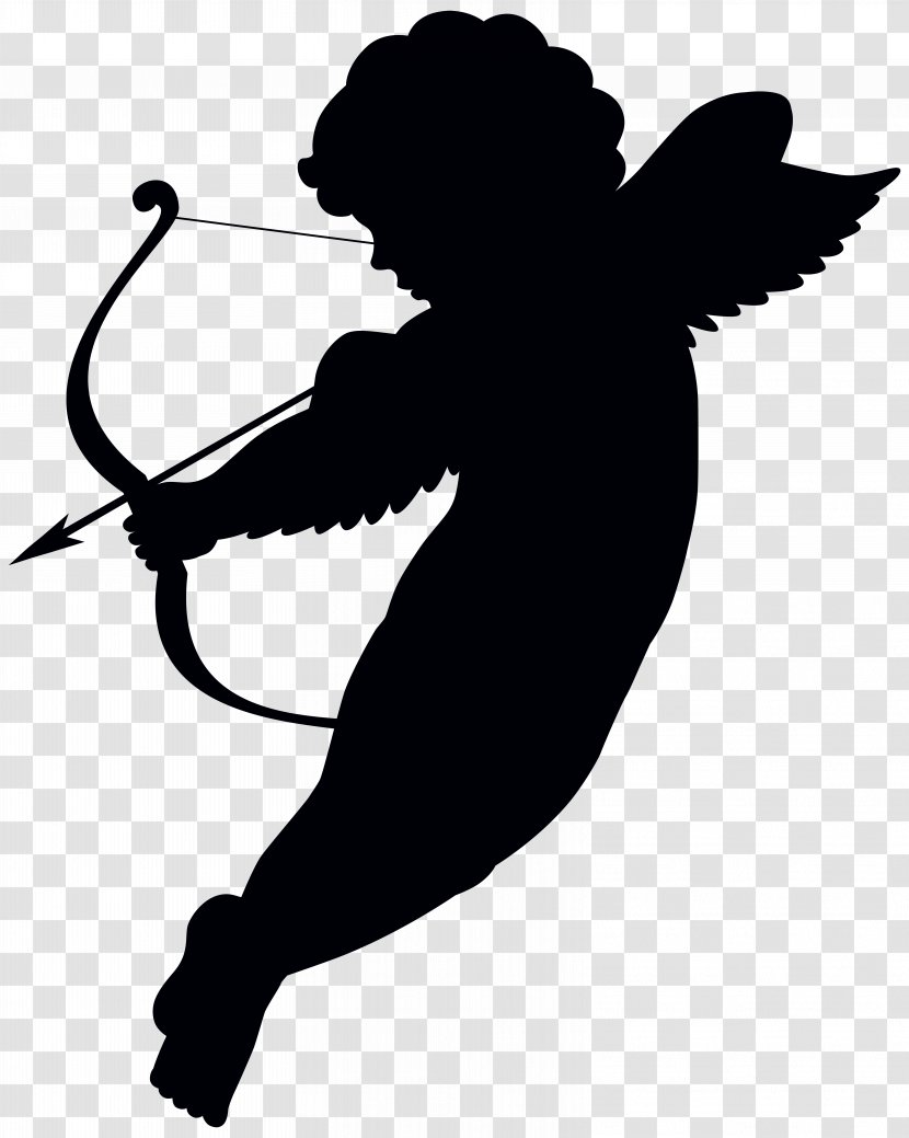 Psyche Revived By Cupid's Kiss Cupid And Silhouette - With Bow Transparent PNG Clip Art Imag Transparent PNG