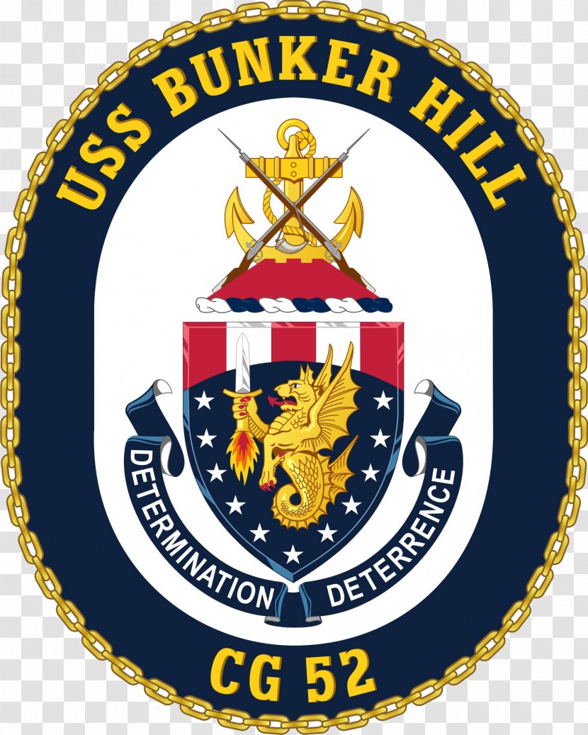 Battle Of Bunker Hill USS (CG-52) United States Ticonderoga-class Cruiser - Military - Crest Transparent PNG