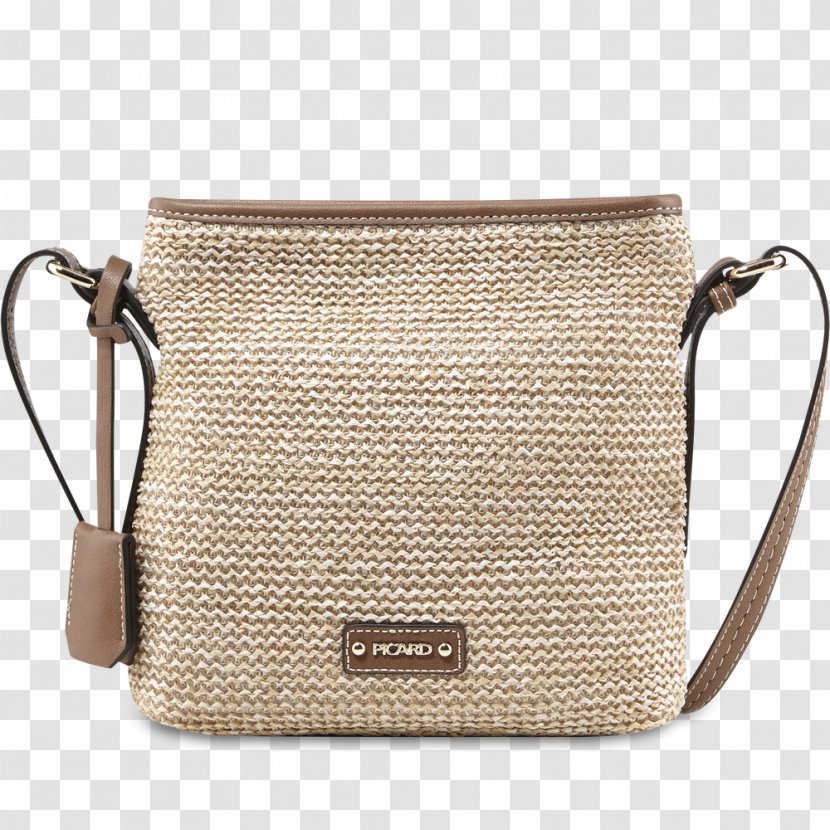 Cebu Handbag Messenger Bags PICARD - Beige - Woven Leather Transparent PNG