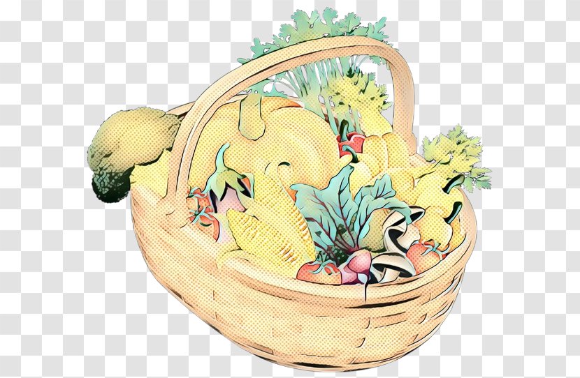 Food Gift Baskets Vegetable Fruit Flowerpot Illustration - Basket Transparent PNG