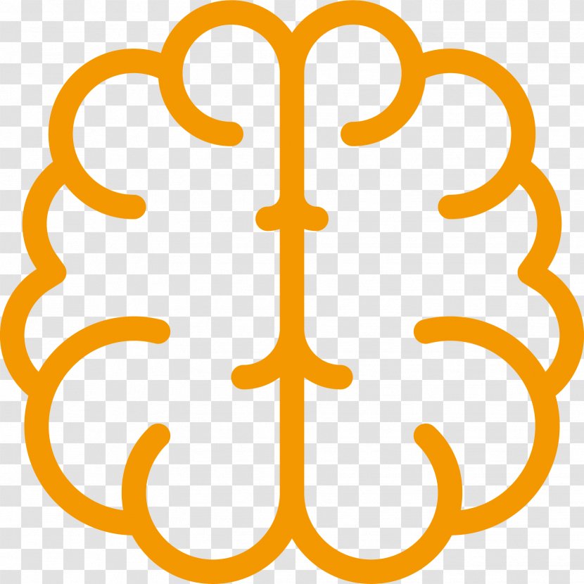 Human Brain Icon - Silhouette - Yellow Transparent PNG