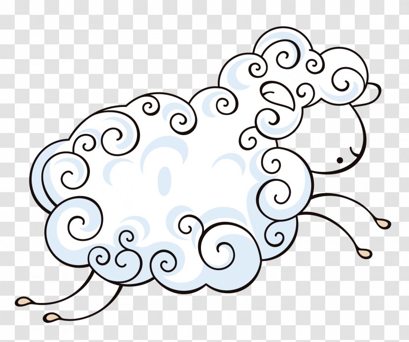 Sheep Chinese Zodiac Clip Art - Flower - Vector Lamb Transparent PNG