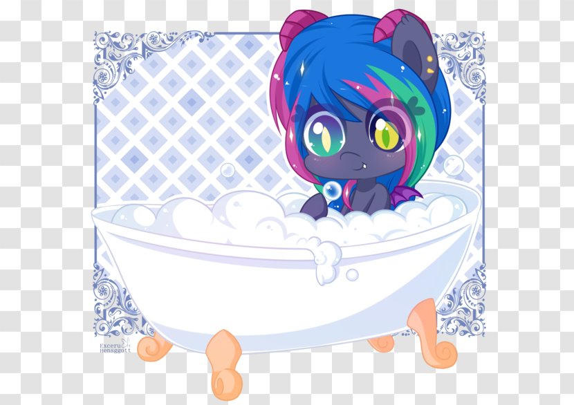 Harajuku Character Clip Art - Cat - Bath Time Transparent PNG