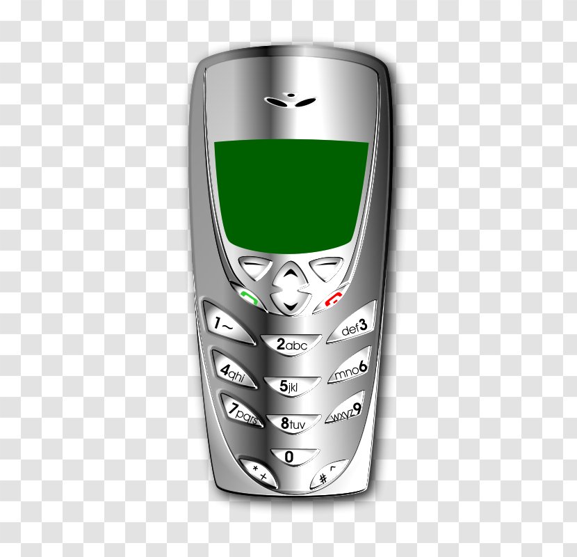 Feature Phone Cartoon Drawing Telephone - Silhouette - Multimedia Transparent PNG