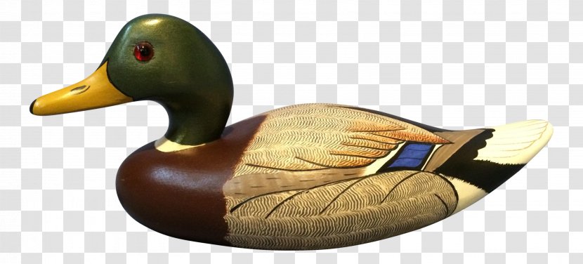 Mallard Duck Decoy Wood - Waterfowl Transparent PNG