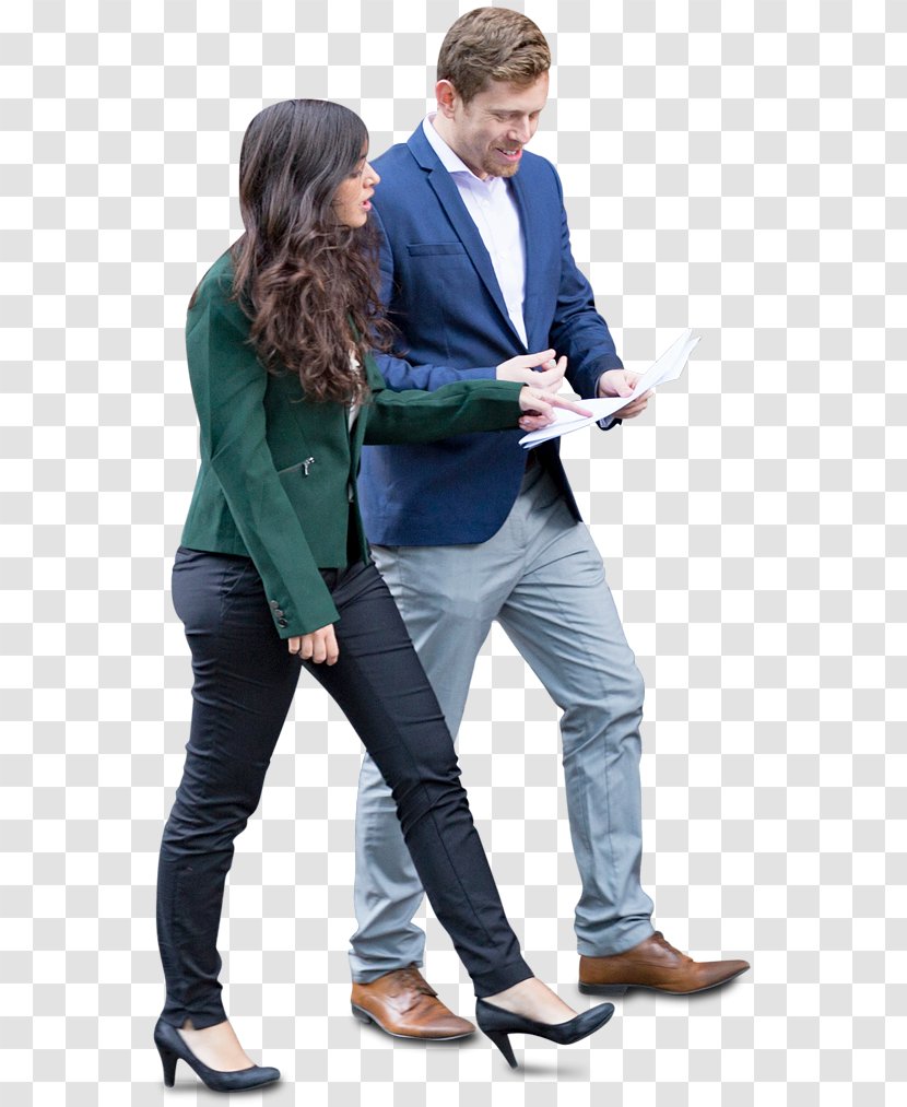 Architecture Visualization People - Celebrity - Couple Walking Transparent PNG