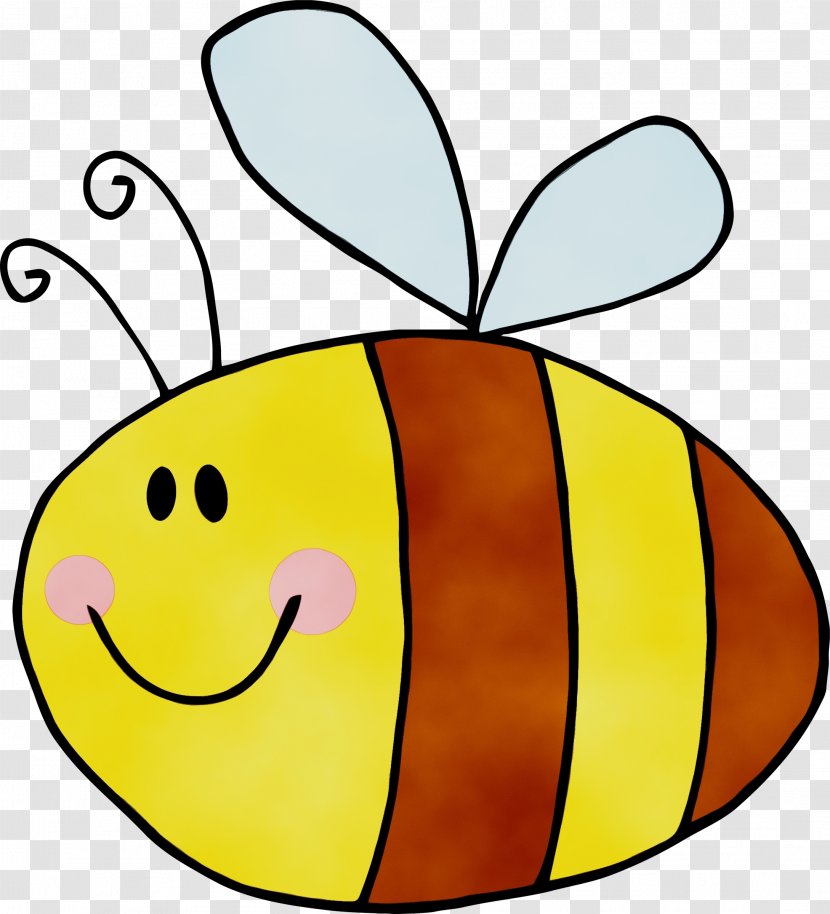 Cartoon Bee - Watercolor - Fruit Pleased Transparent PNG