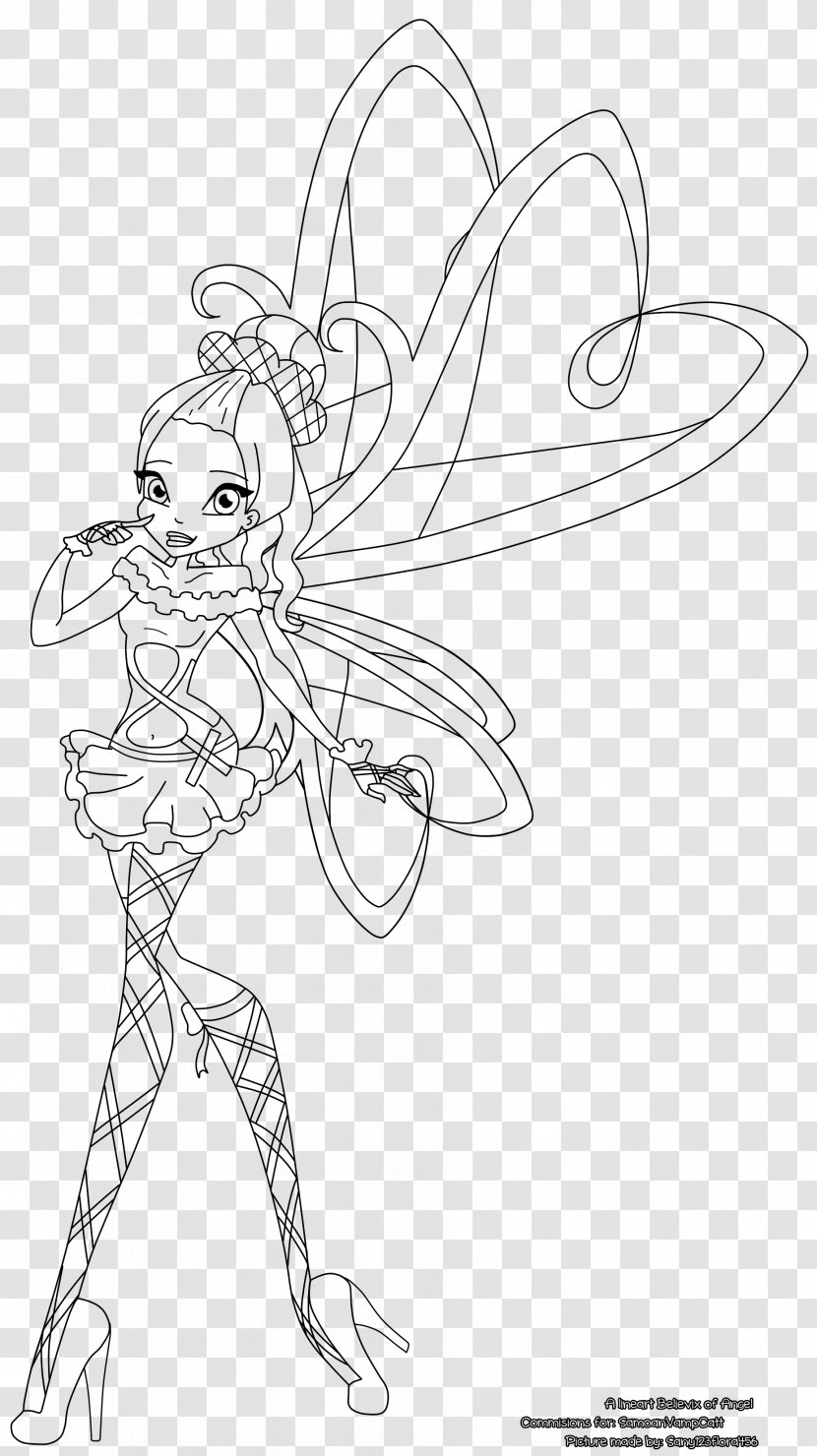 Line Art Costume Design Fairy Cartoon Sketch - Joint Transparent PNG