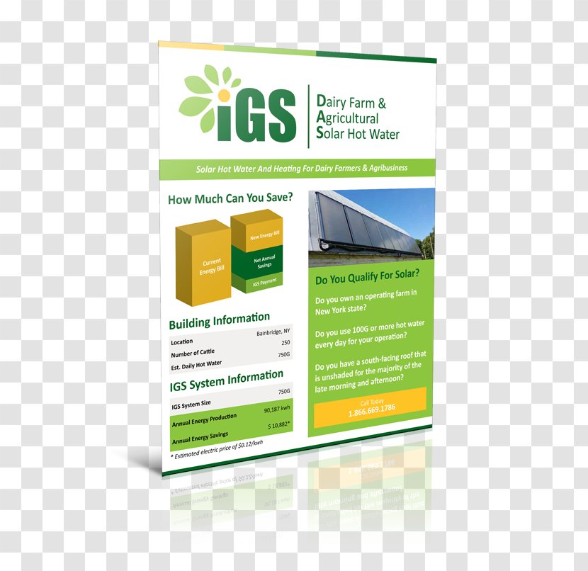 Solar Water Heating Energy Power System - Brochure Transparent PNG