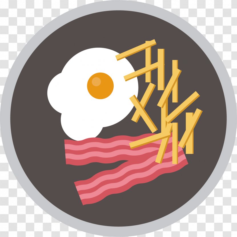 Bacon Fried Egg Omelette Ham And Eggs - Yolk - Vector Transparent PNG