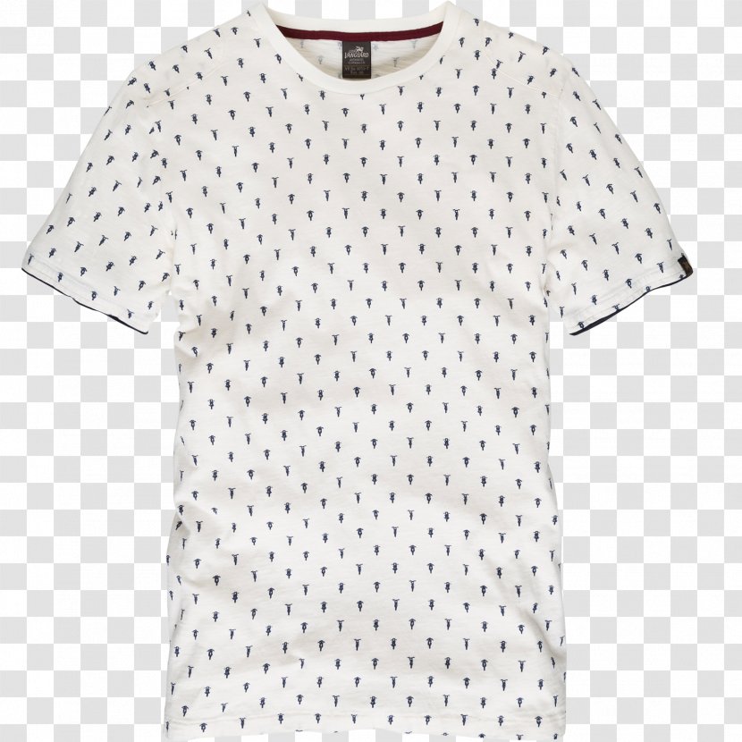 T-shirt Sleeve Top Blouse Collar - Polka Dot Transparent PNG