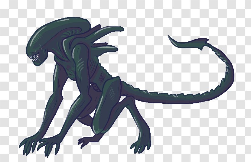 Reptile Cartoon Animal - Organism - Xenomorph Drone Transparent PNG
