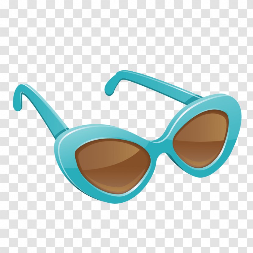 Fashion Accessory Sunglasses Clip Art - Aqua - Blue Lady Transparent PNG