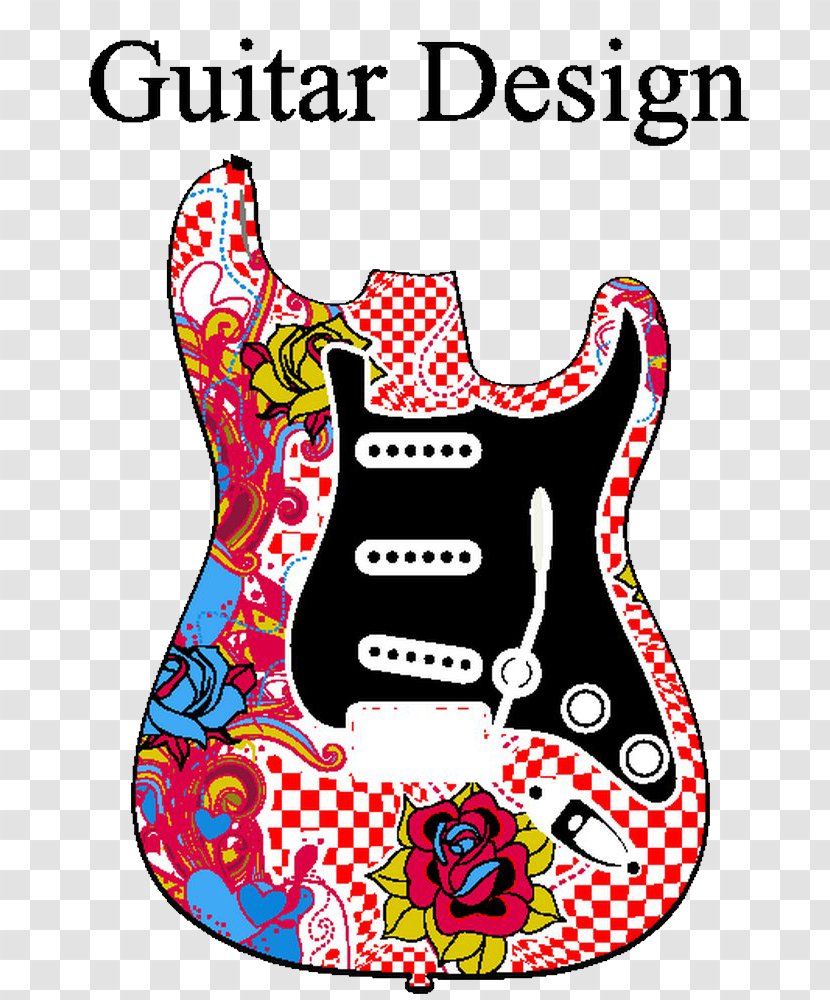 Visual Arts Guitar Drawing Clip Art - Rose Print Transparent PNG