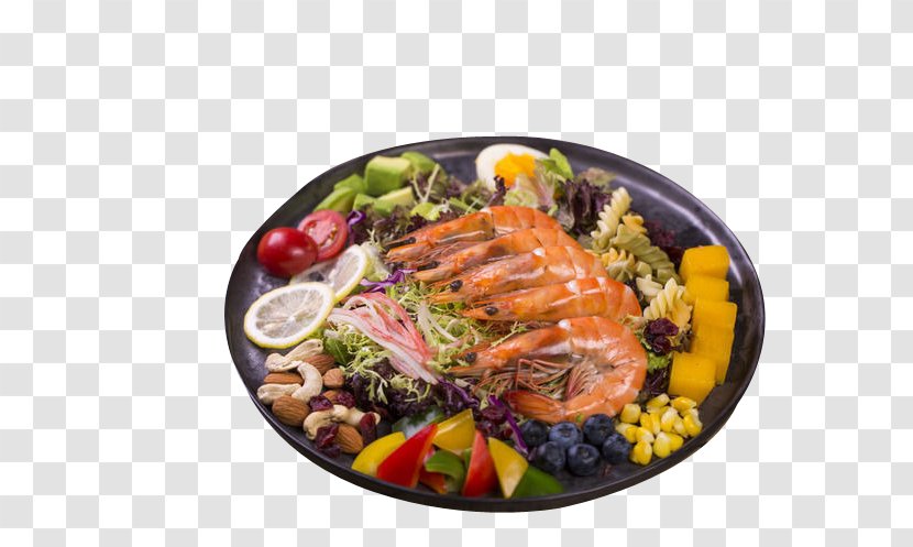 Plateau De Fruits Mer Seafood Salad Platter - Garnish - Of And Vegetables Transparent PNG