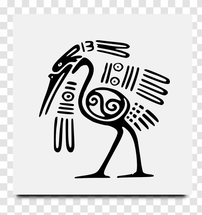 Mexico Symbol Motif Clip Art - Drawing - CRANE BIRD Transparent PNG