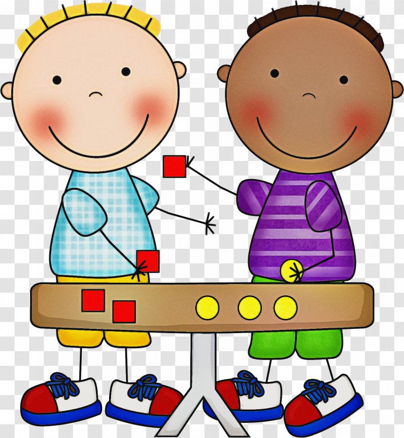 Cartoon Clip Art Child Sharing Male - Play - Happy Playing With Kids Transparent PNG