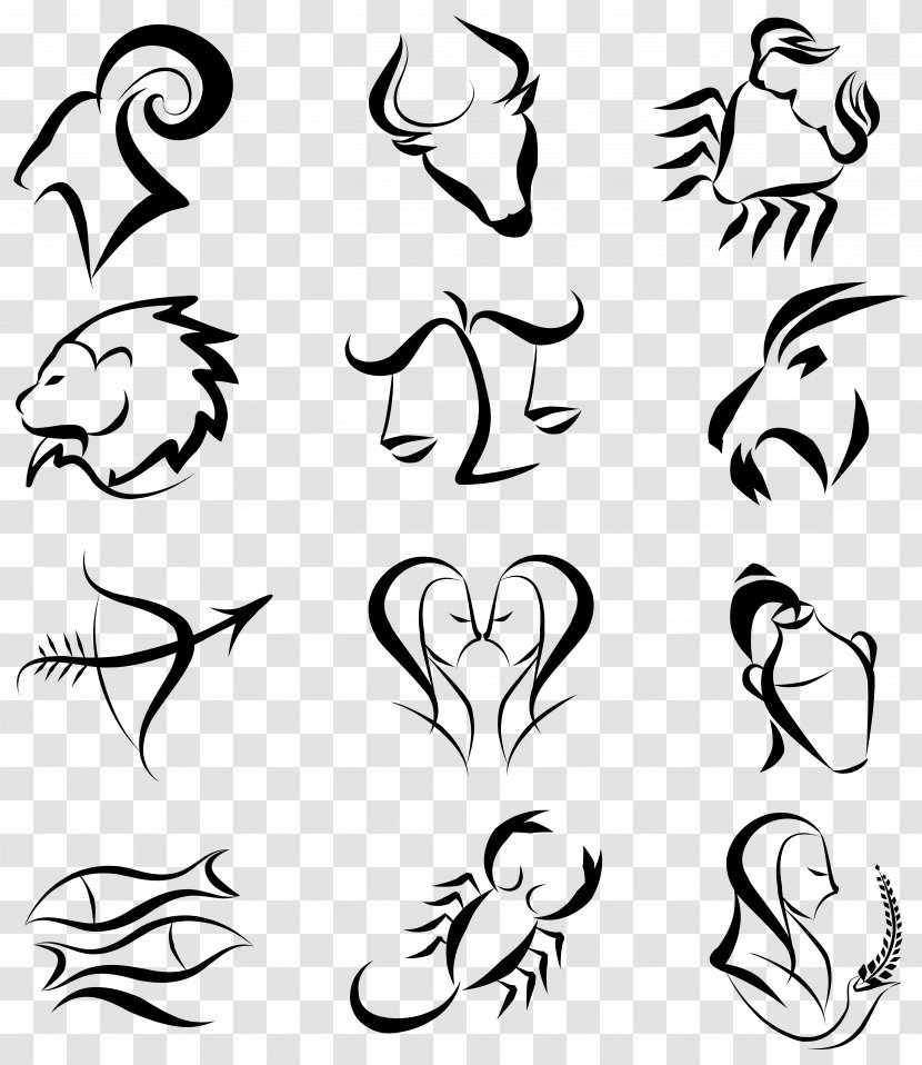 Astrological Sign Zodiac Astrology Horoscope Taurus - Monochrome Photography - Signs Clipart Picture Transparent PNG