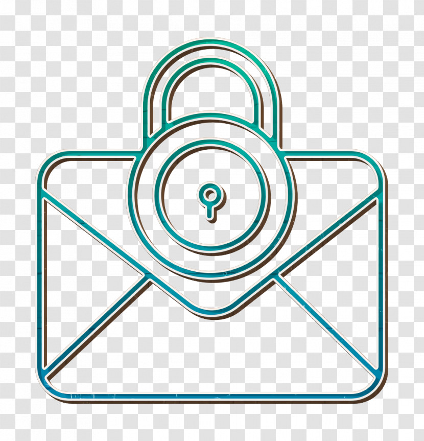 Letter Icon Lock Icon Cyber Icon Transparent PNG