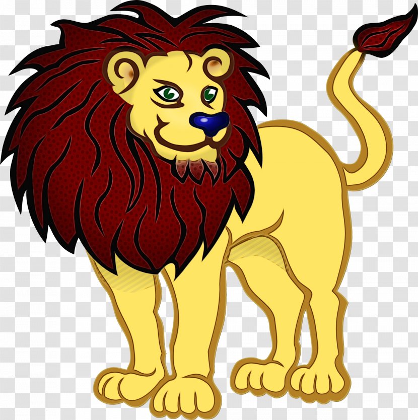 Lion Cartoon Clip Art Wildlife Big Cats - Paint - Animal Figure Transparent PNG