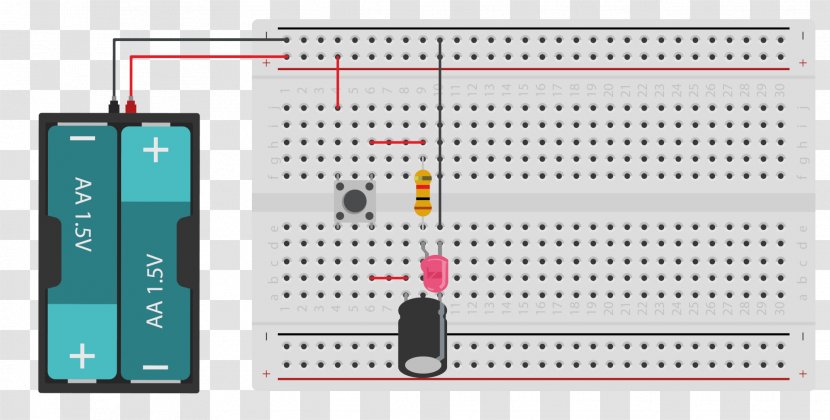 Breadboard Electronics Electronic Circuit Arduino Transistor - Communication - Electronica Transparent PNG