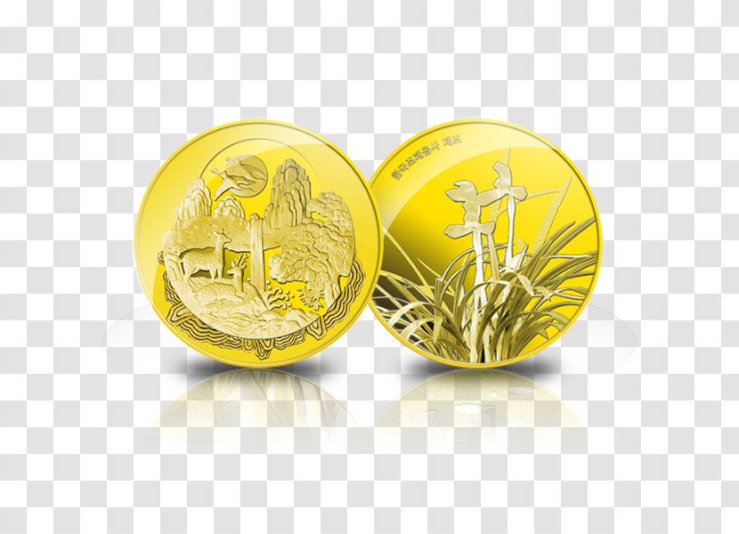 Coin - Yellow - Korea Traditional Transparent PNG