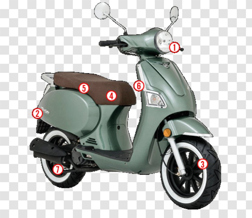 Scooter Piaggio Moped Motorcycle Vespa Transparent PNG