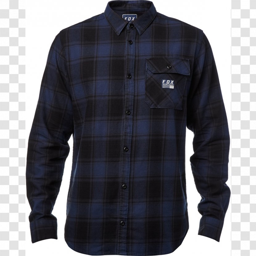 Long-sleeved T-shirt Flannel - Plaid Transparent PNG