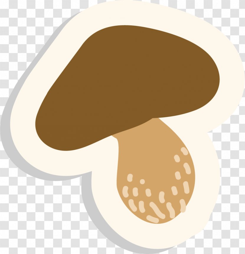 Designer - Mushroom - Hand Painted Brown Transparent PNG