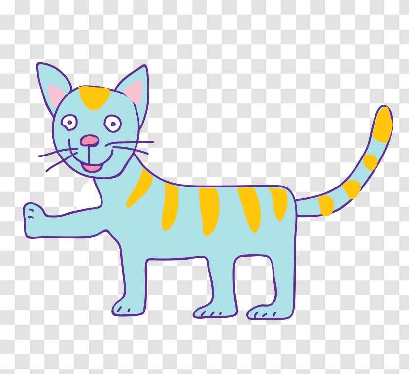 Kitten Whiskers Tabby Cat Clip Art - Domestic Short Haired - Blue Cartoon Stretch Transparent PNG