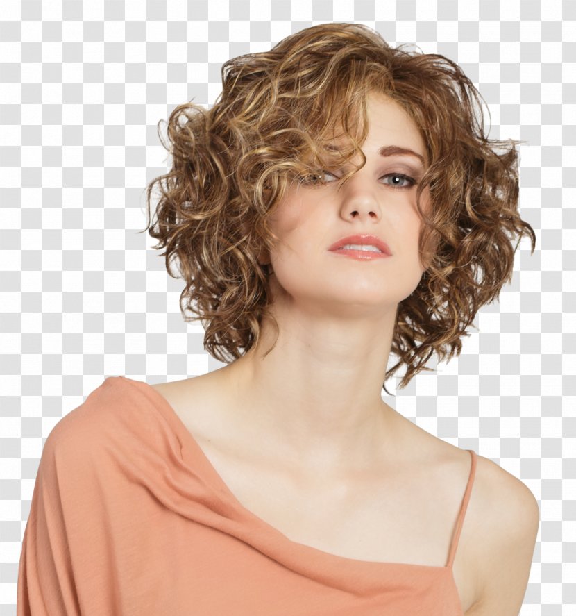 Lace Wig Fashion Ringlet Hair - Chin - Front Wigs Material Transparent PNG