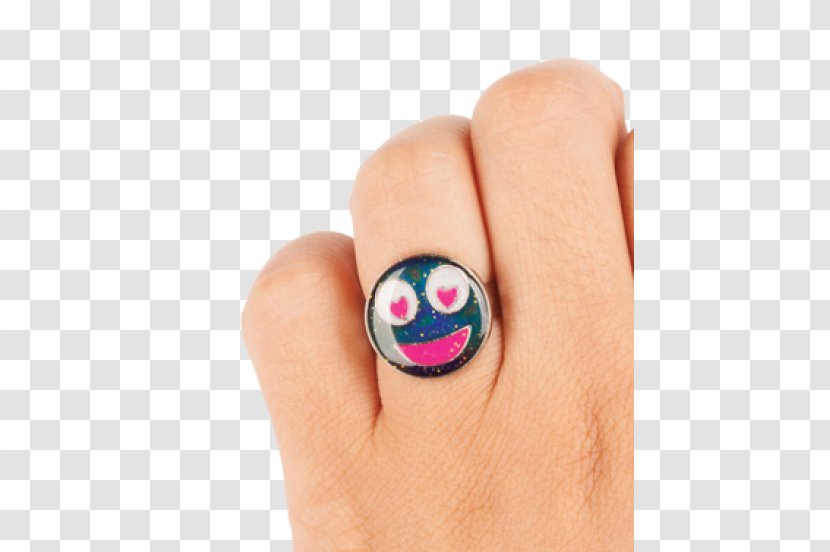 Mood Ring Gold Necklace Emoji Transparent PNG