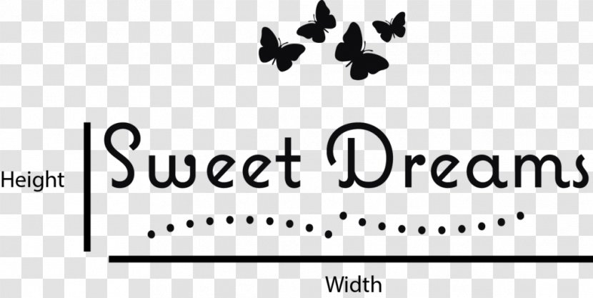 Logo Brand Line Font - Black And White - Sweet Dreams Transparent PNG