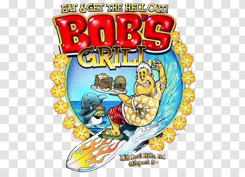 Outer Banks Bob's Grill OBX Nags Head Kitty Hawk Hamburger - Watercolor - Menu Transparent PNG