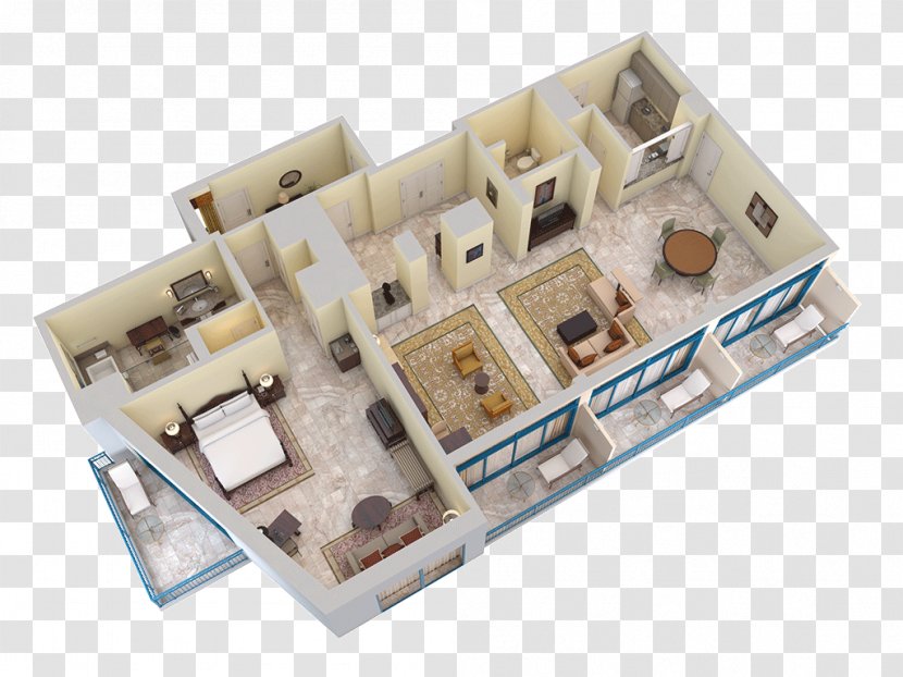 Granger Floor Plan Jonesboro Apartment House - Suite - 3D Transparent PNG