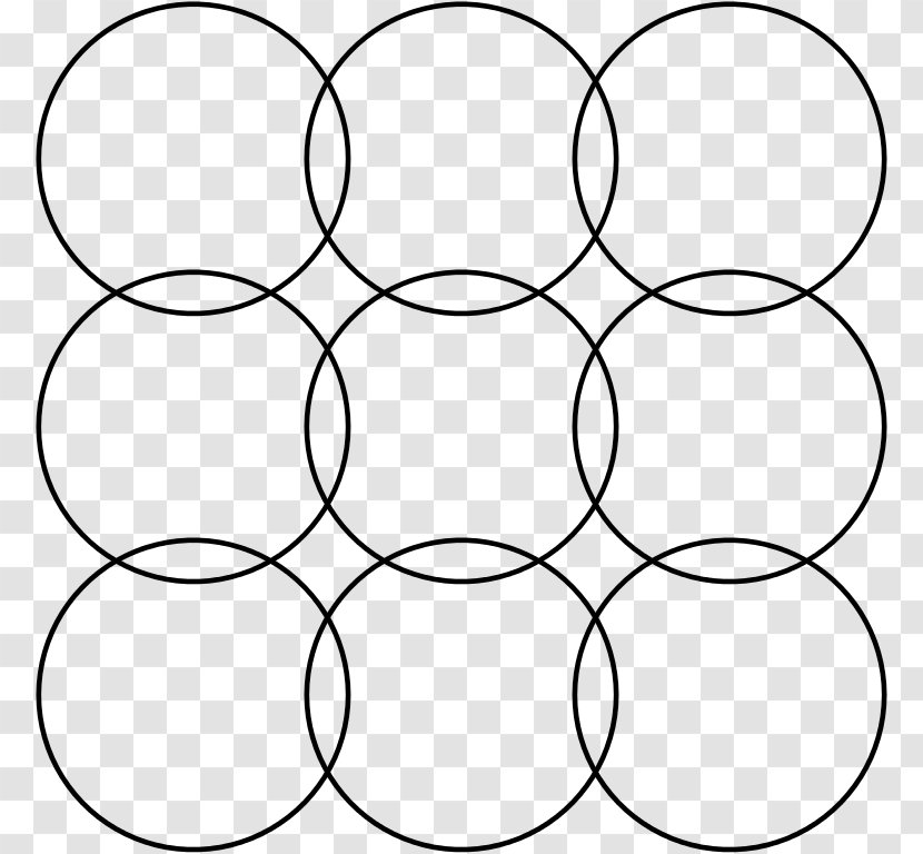 Machine Embroidery Quilting Pattern - Black - Flower Circle Transparent PNG