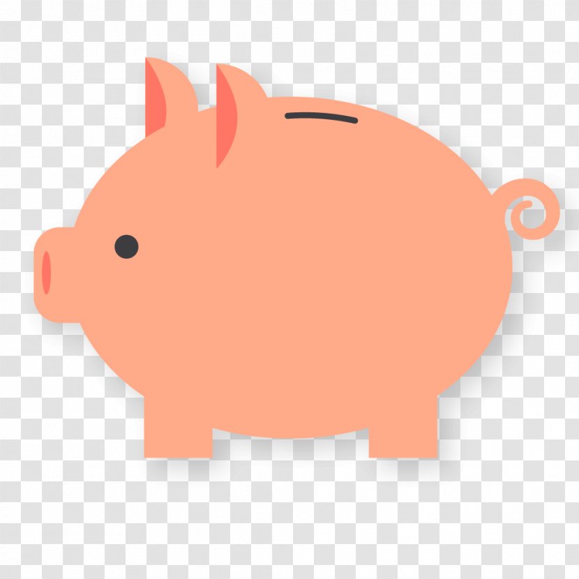 Domestic Pig Piggy Bank - China Construction - Pale Pink Transparent PNG