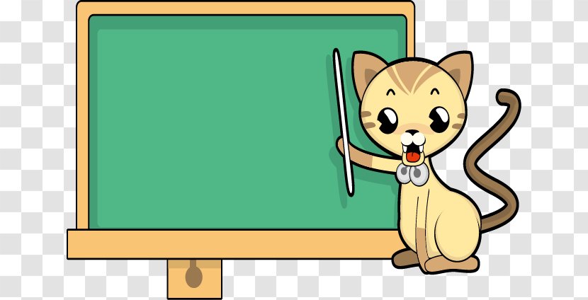 Blackboard Animation Cartoon Clip Art - Teacher - Painted Cat Pattern Transparent PNG