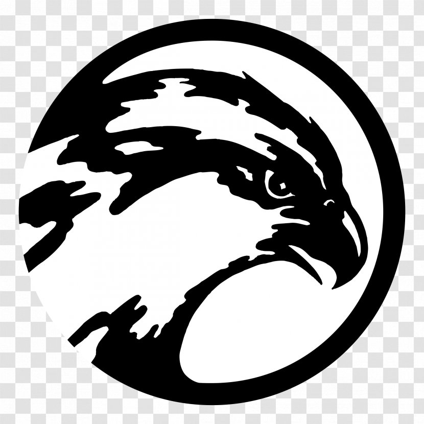 University Of North Florida (UNF) Ospreys Men's Basketball Logo Iron-on Mascot - Monochrome - School Transparent PNG