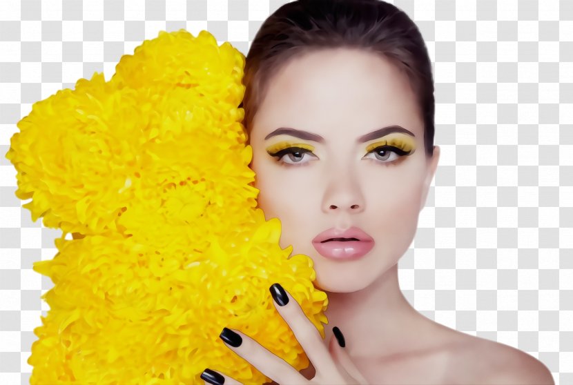 Hair Face Yellow Skin Beauty - Black Cheek Transparent PNG