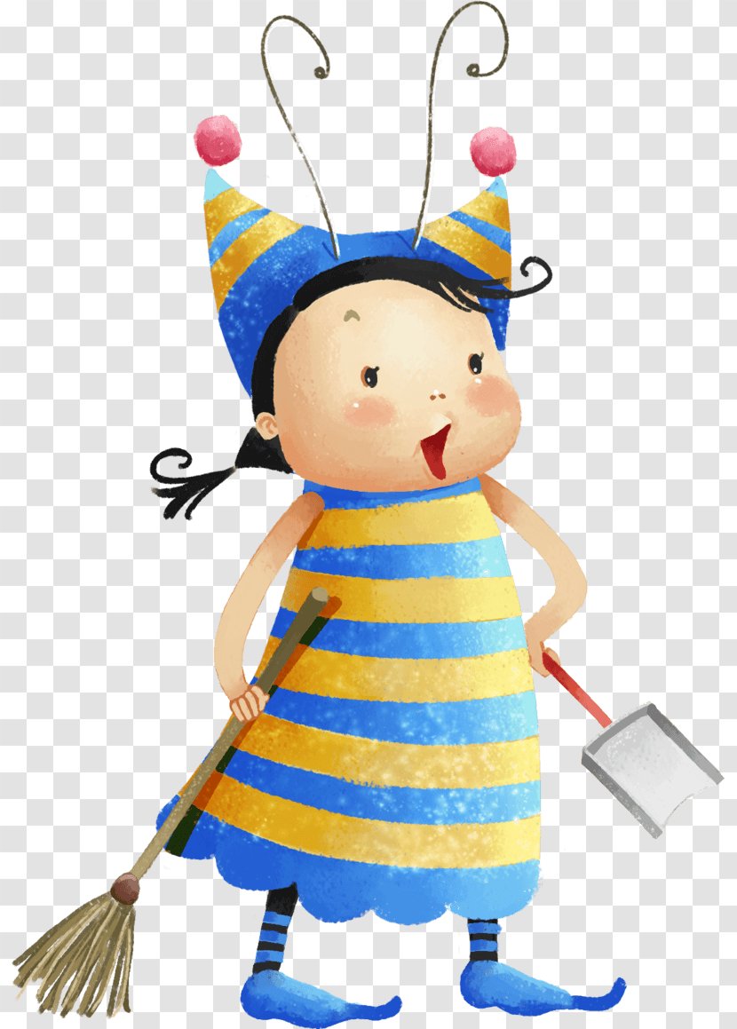 Clip Art Illustration Drawing Image Cartoon - Fictional Character - Sweeper Transparent PNG