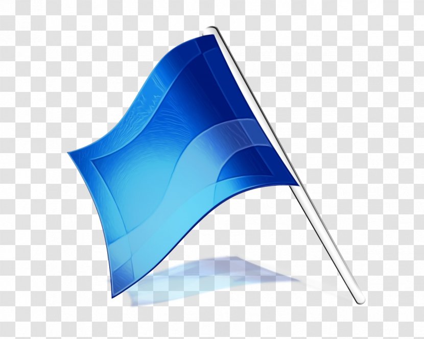 Flag Cartoon - Blue - Logo Transparent PNG