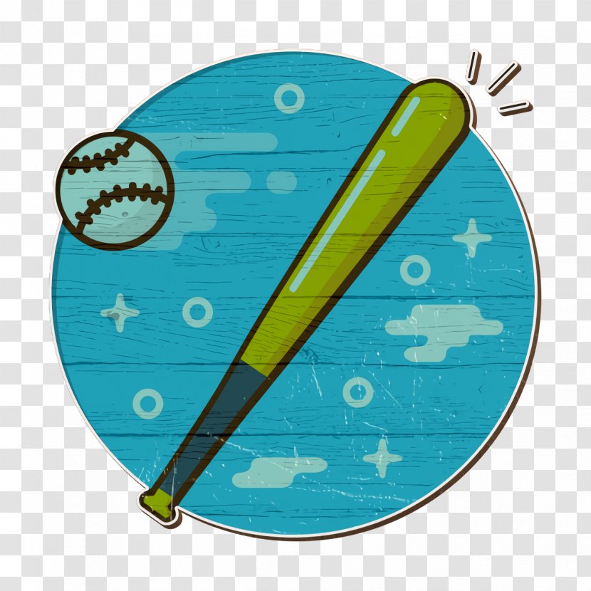 Ball Icon Baseball Bat - Sport - Aqua Transparent PNG