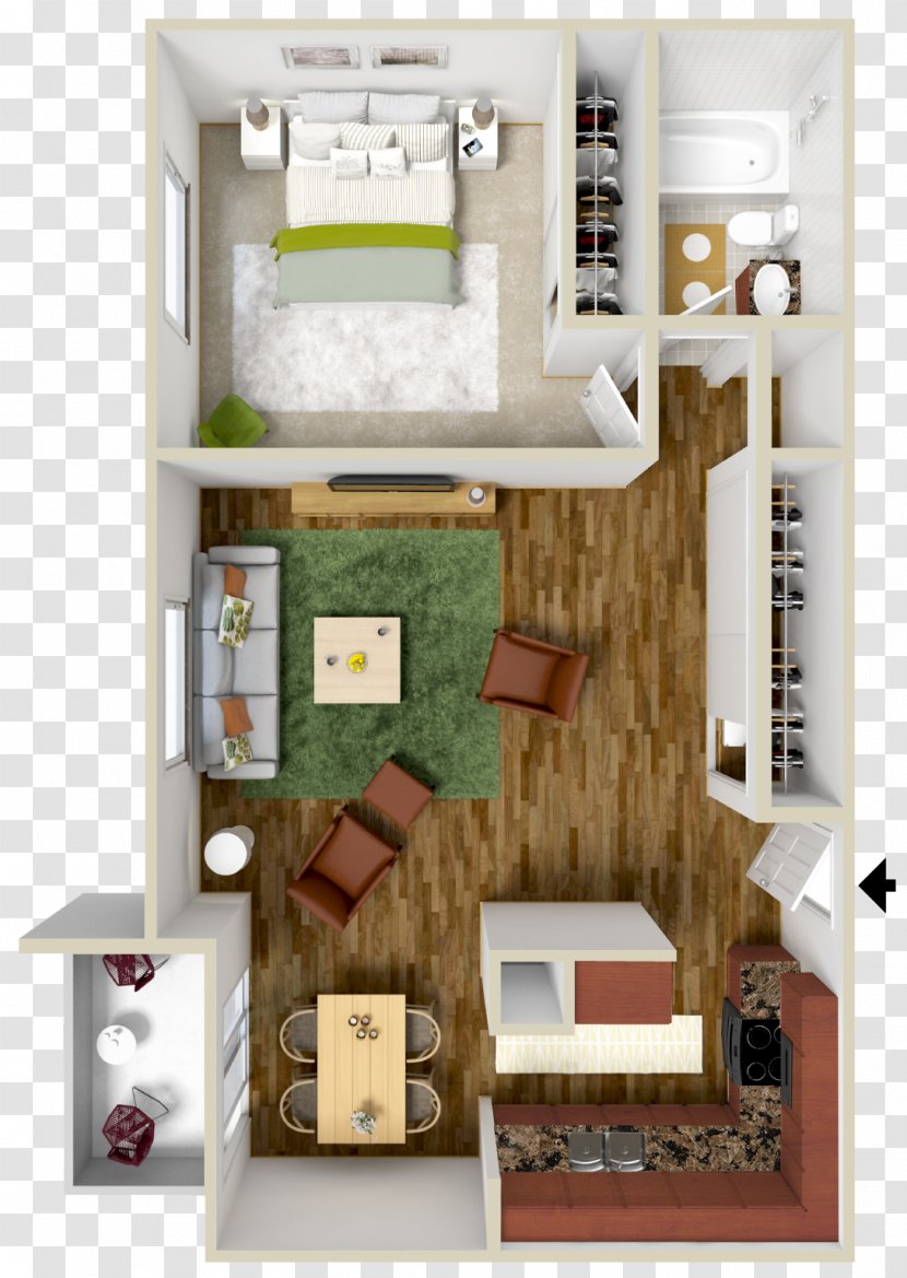 Home Floor Plan House Apartment Bedroom - Kitchen Transparent PNG
