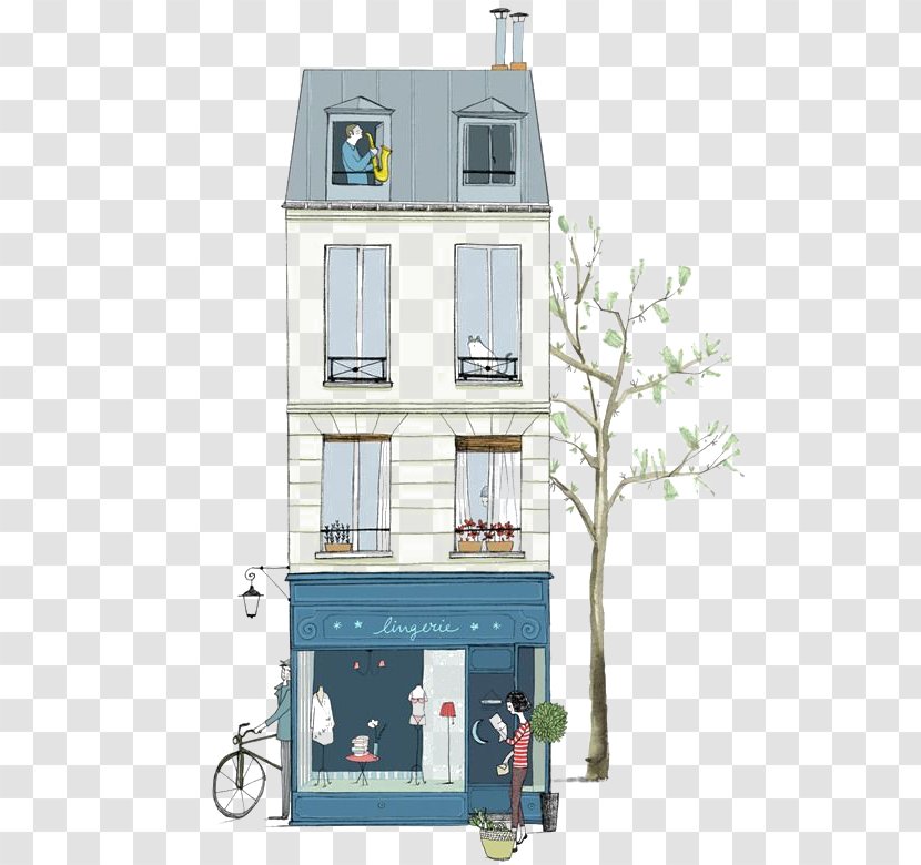 Illustrator Drawing Painting Art Illustration - Building - House Transparent PNG